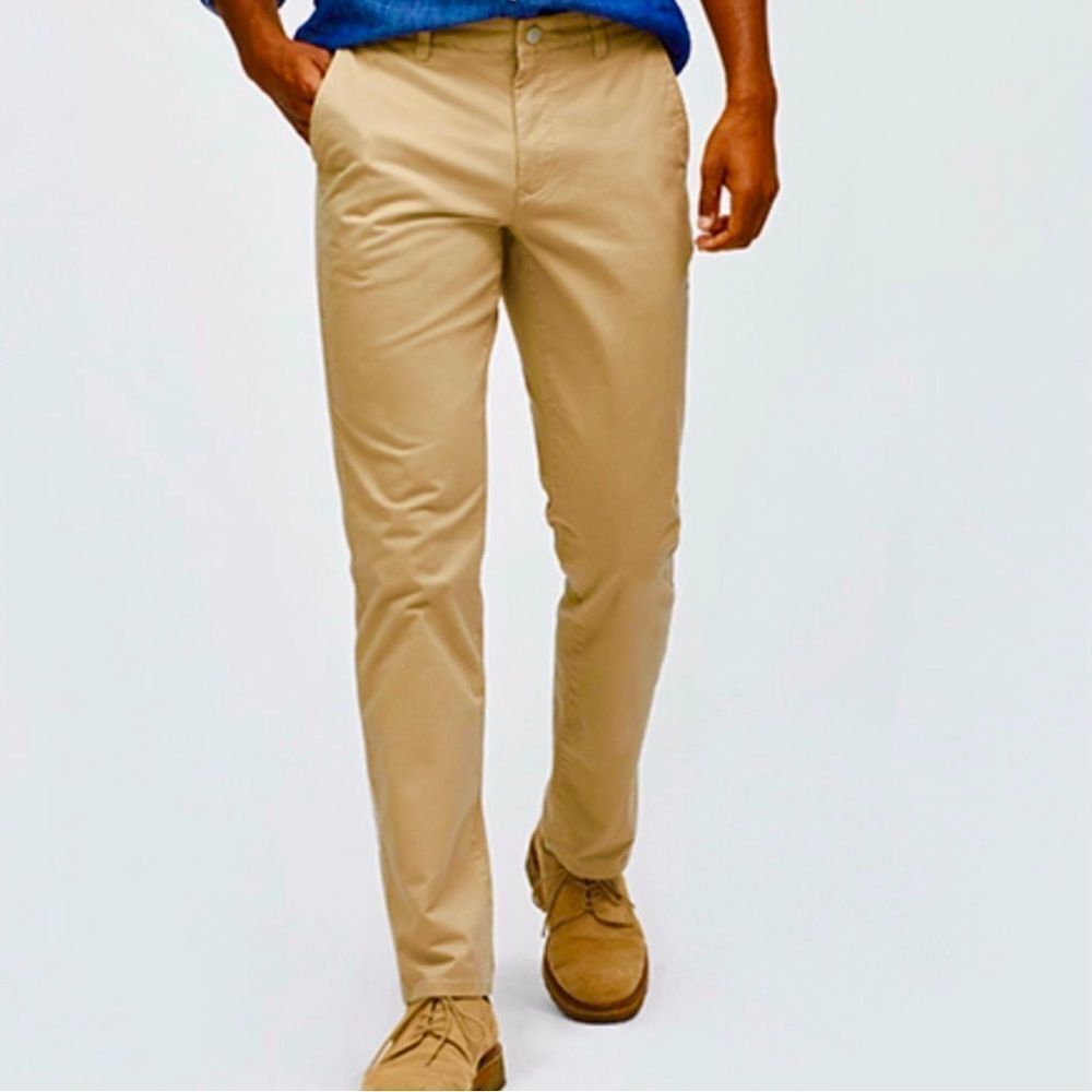 Bonobos Straight Fit Washed Chino Pants – Beige Khaki, Classic Men’s 33x32